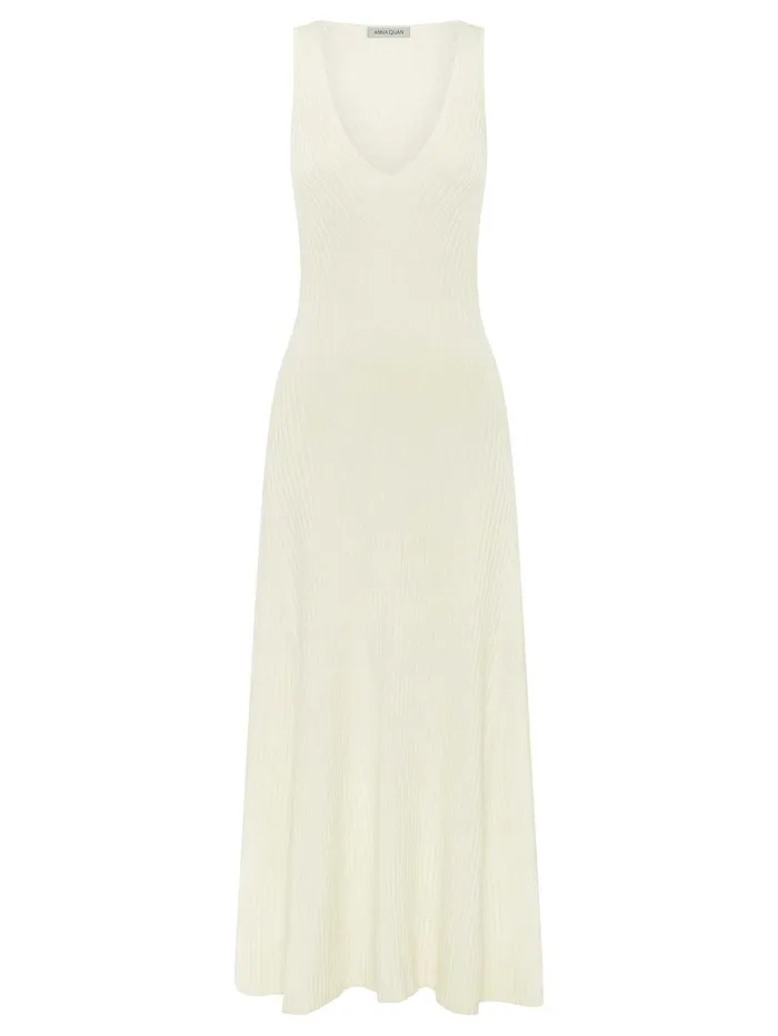 Women Anna Quan 8211 Amelie Dress In White Silence The UNDONE Maternity