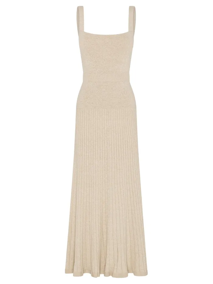 Women Anna Quan 8211 Chantelle Knit Dress In Beige Malt The UNDONE Dresses