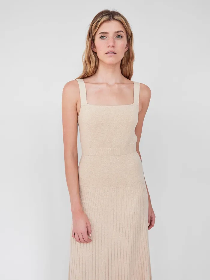 Women Anna Quan 8211 Chantelle Knit Dress In Beige Malt The UNDONE Dresses