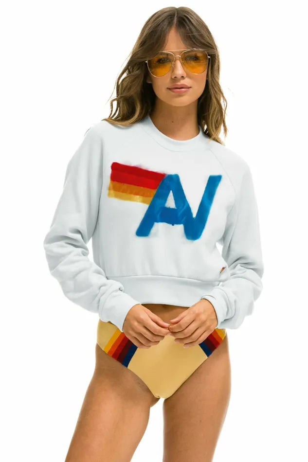 Women ARTIST COLLECTION CROPPED CREW SWEATSHIRT 8211 WHITE LOGO Aviator Nation UnisexCrewSweatshirt Women ARTIST COLLECTION CROPPED CREW SWEATSHIRT 8211 WHITE LOGO Aviator Nation UnisexCrewSweatshirt