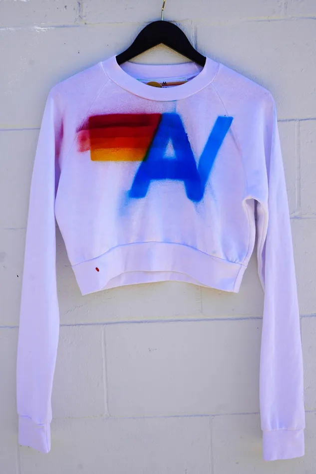 Women ARTIST COLLECTION CROPPED CREW SWEATSHIRT 8211 WHITE LOGO Aviator Nation UnisexCrewSweatshirt Women ARTIST COLLECTION CROPPED CREW SWEATSHIRT 8211 WHITE LOGO Aviator Nation UnisexCrewSweatshirt