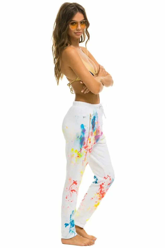 Women ARTIST COLLECTION SWEATPANTS 8211 WHITE BY PAIGE MYCOSKIE Aviator Nation Sweatpants Women ARTIST COLLECTION SWEATPANTS 8211 WHITE BY PAIGE MYCOSKIE Aviator Nation Sweatpants