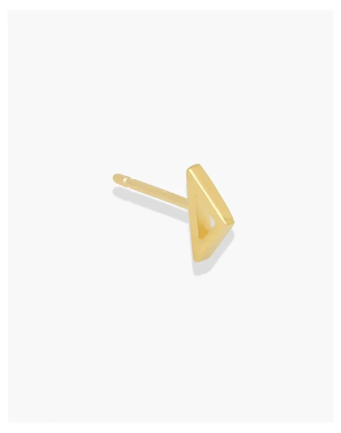 Women AURA By Paige Novick 14k Gold Mini Double Triangle Single Stud Gold Madewell Fine Jewelry Women AURA By Paige Novick 14k Gold Mini Double Triangle Single Stud Gold Madewell Fine Jewelry