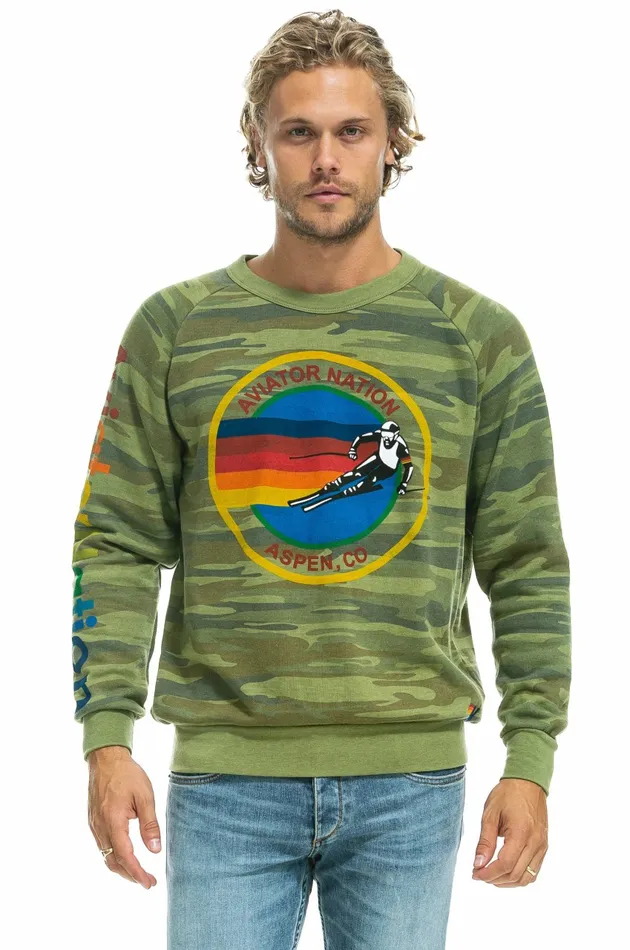 Women AVIATOR NATION ASPEN CREW SWEATSHIRT 8211 CAMO Aviator Nation UnisexCrewSweatshirt Women AVIATOR NATION ASPEN CREW SWEATSHIRT 8211 CAMO Aviator Nation UnisexCrewSweatshirt
