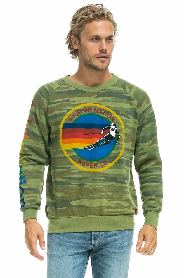 Women AVIATOR NATION ASPEN CREW SWEATSHIRT 8211 CAMO Aviator Nation UnisexCrewSweatshirt Women AVIATOR NATION ASPEN CREW SWEATSHIRT 8211 CAMO Aviator Nation UnisexCrewSweatshirt