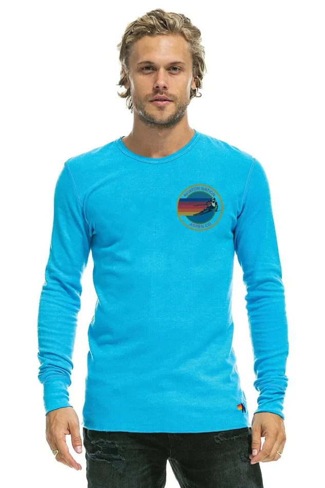 Women AVIATOR NATION ASPEN THERMAL 8211 NEON BLUE Aviator Nation UnisexTees Women AVIATOR NATION ASPEN THERMAL 8211 NEON BLUE Aviator Nation UnisexTees