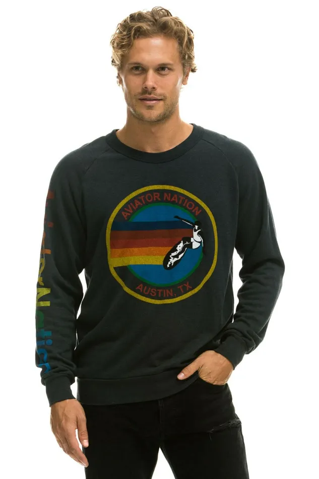 Women AVIATOR NATION AUSTIN SWEATSHIRT 8211 CHARCOAL Aviator Nation UnisexCrewSweatshirt Women AVIATOR NATION AUSTIN SWEATSHIRT 8211 CHARCOAL Aviator Nation UnisexCrewSweatshirt
