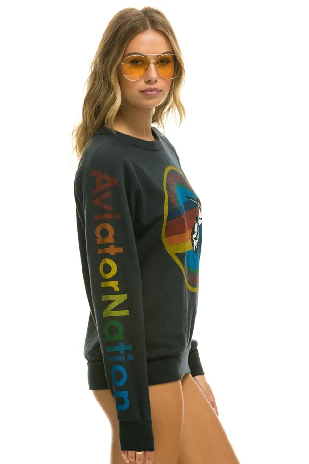 Women AVIATOR NATION AUSTIN SWEATSHIRT 8211 CHARCOAL Aviator Nation UnisexCrewSweatshirt Women AVIATOR NATION AUSTIN SWEATSHIRT 8211 CHARCOAL Aviator Nation UnisexCrewSweatshirt