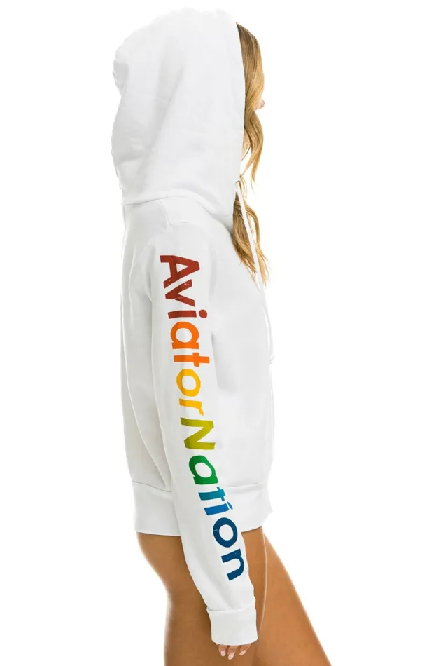 Women AVIATOR NATION BU ZIP HOODIE 8211 WHITE Aviator Nation Hoodies Women AVIATOR NATION BU ZIP HOODIE 8211 WHITE Aviator Nation Hoodies