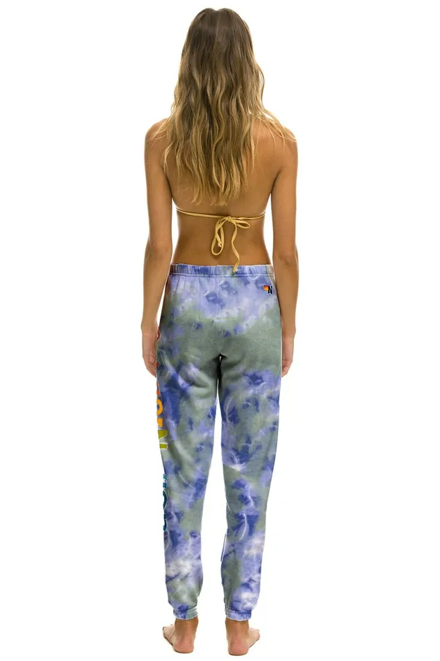 Women AVIATOR NATION HAMPTONS SWEATPANTS 8211 TIE DYE CLOUD PURPLE Aviator Nation Sweatpants Women AVIATOR NATION HAMPTONS SWEATPANTS 8211 TIE DYE CLOUD PURPLE Aviator Nation Sweatpants