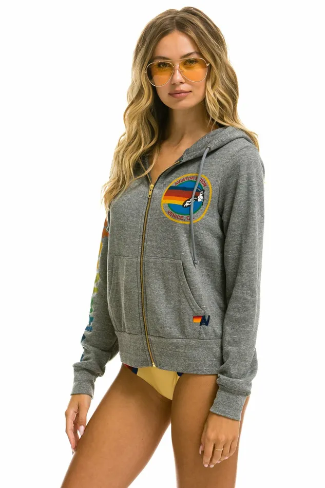 Women AVIATOR NATION HOODIE 8211 HEATHER GREY Aviator Nation Hoodies Women AVIATOR NATION HOODIE 8211 HEATHER GREY Aviator Nation Hoodies