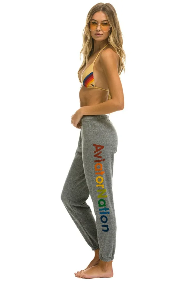 Women AVIATOR NATION LAS VEGAS SWEATPANTS 8211 HEATHER GREY Aviator Nation Sweatpants Women AVIATOR NATION LAS VEGAS SWEATPANTS 8211 HEATHER GREY Aviator Nation Sweatpants