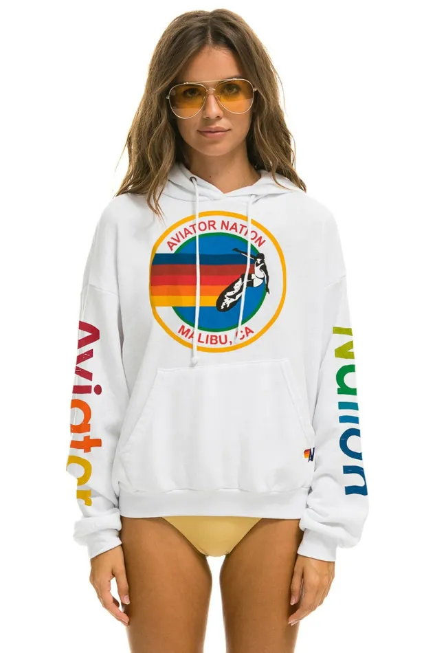 Women AVIATOR NATION MALIBU RELAXED PULLOVER HOODIE Aviator Nation Hoodies