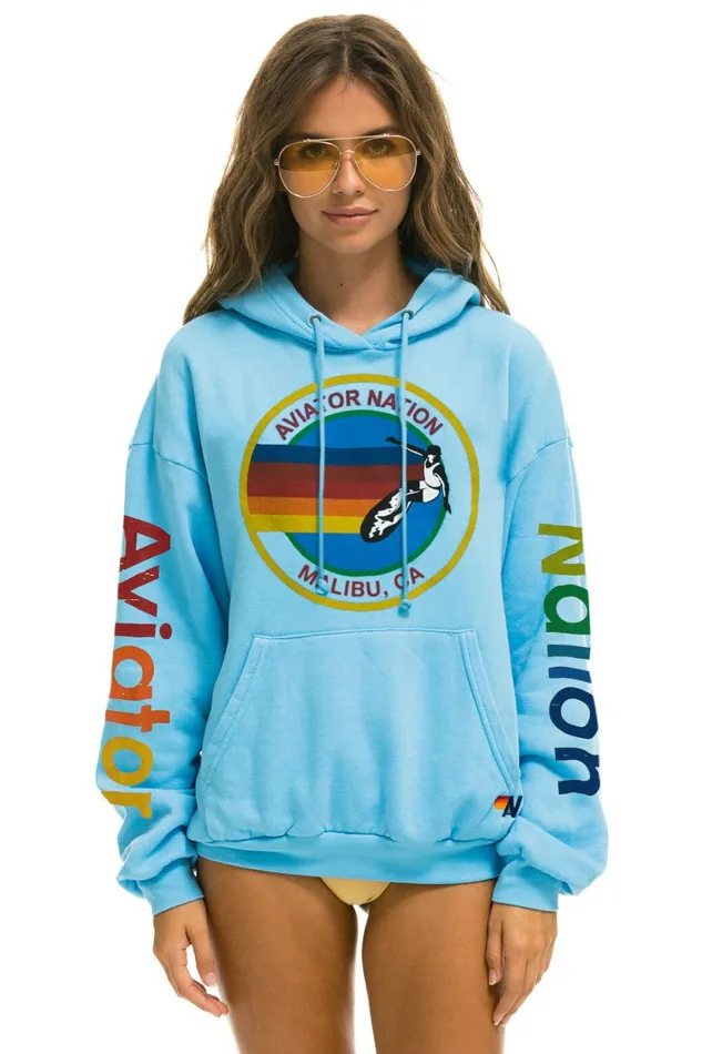 Women AVIATOR NATION MALIBU RELAXED PULLOVER HOODIE Aviator Nation Hoodies Women AVIATOR NATION MALIBU RELAXED PULLOVER HOODIE Aviator Nation Hoodies