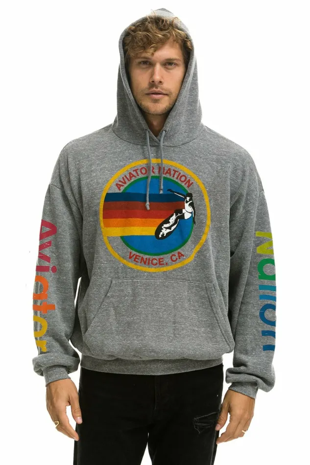 Women AVIATOR NATION RELAXED PULLOVER HOODIE 8211 HEATHER GREY Aviator Nation Hoodies Women AVIATOR NATION RELAXED PULLOVER HOODIE 8211 HEATHER GREY Aviator Nation Hoodies