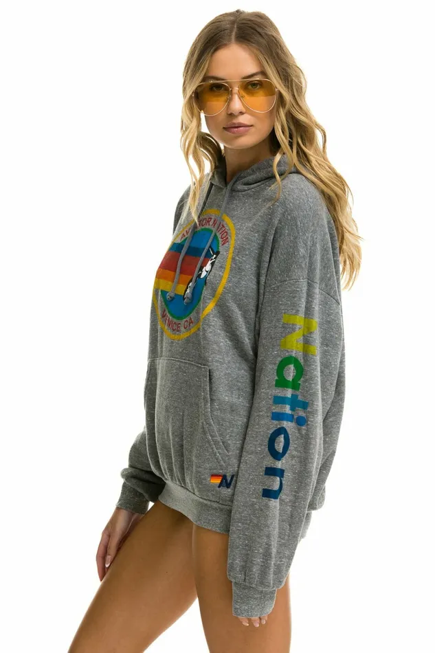 Women AVIATOR NATION RELAXED PULLOVER HOODIE 8211 HEATHER GREY Aviator Nation Hoodies Women AVIATOR NATION RELAXED PULLOVER HOODIE 8211 HEATHER GREY Aviator Nation Hoodies