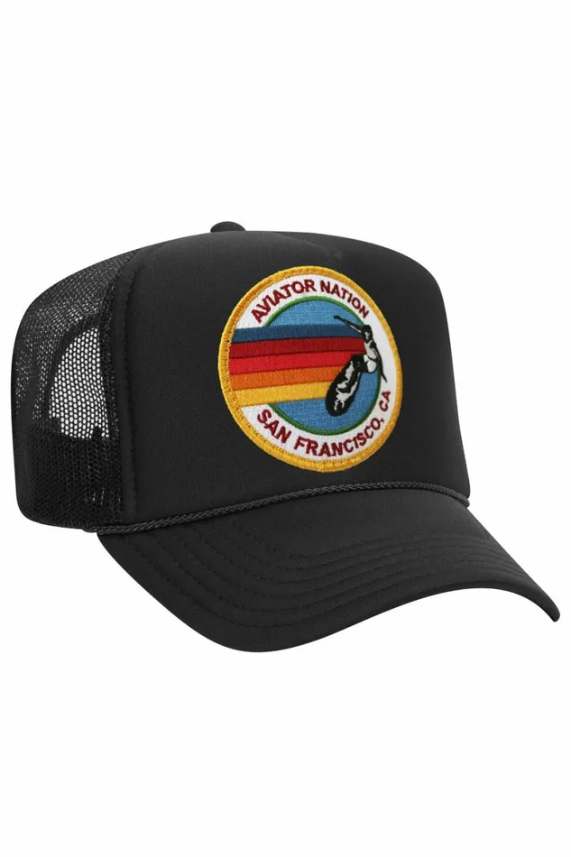 Women AVIATOR NATION SAN FRANCISCO TRUCKER HAT Aviator Nation TruckerHats Women AVIATOR NATION SAN FRANCISCO TRUCKER HAT Aviator Nation TruckerHats