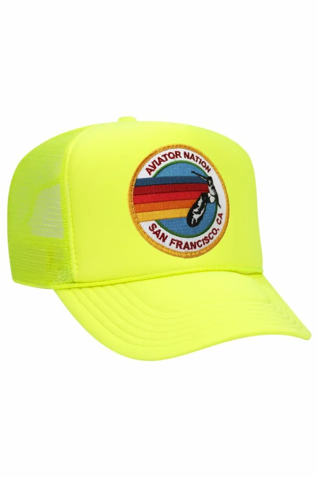 Women AVIATOR NATION SAN FRANCISCO TRUCKER HAT Aviator Nation TruckerHats Women AVIATOR NATION SAN FRANCISCO TRUCKER HAT Aviator Nation TruckerHats
