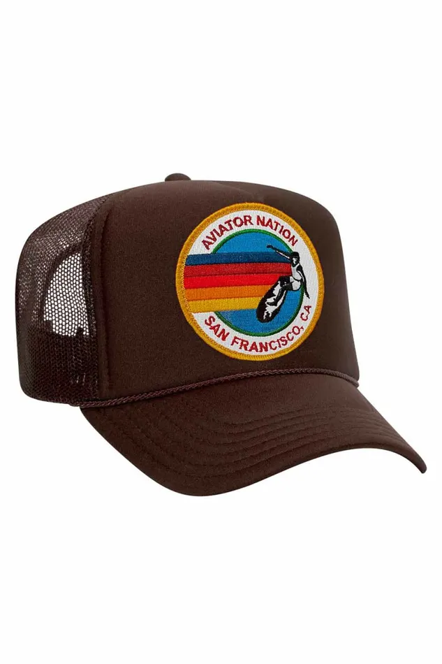 Women AVIATOR NATION SAN FRANCISCO TRUCKER HAT Aviator Nation TruckerHats Women AVIATOR NATION SAN FRANCISCO TRUCKER HAT Aviator Nation TruckerHats