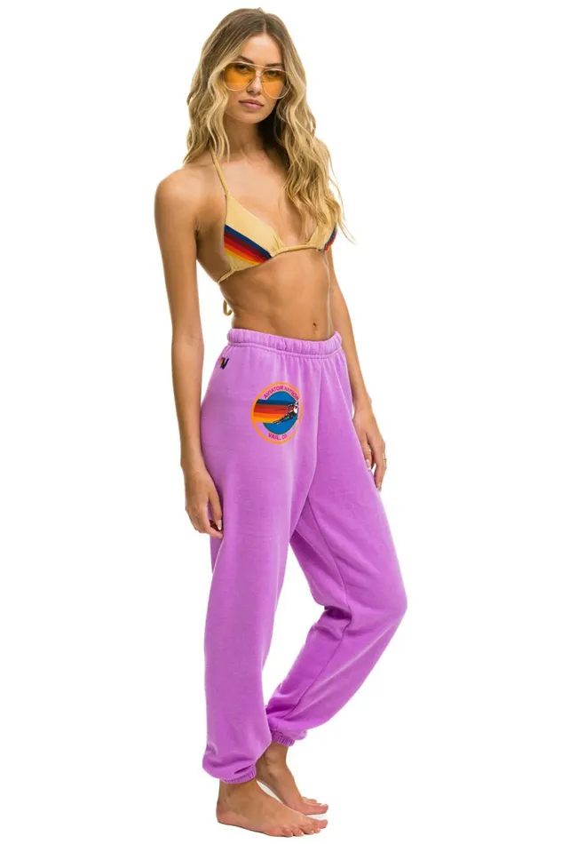 Women AVIATOR NATION SWEATPANTS 8211 NEON PURPLE Aviator Nation Sweatpants Women AVIATOR NATION SWEATPANTS 8211 NEON PURPLE Aviator Nation Sweatpants