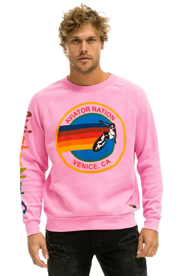 Women AVIATOR NATION SWEATSHIRT 8211 NEON PINK Aviator Nation UnisexCrewSweatshirt Women AVIATOR NATION SWEATSHIRT 8211 NEON PINK Aviator Nation UnisexCrewSweatshirt