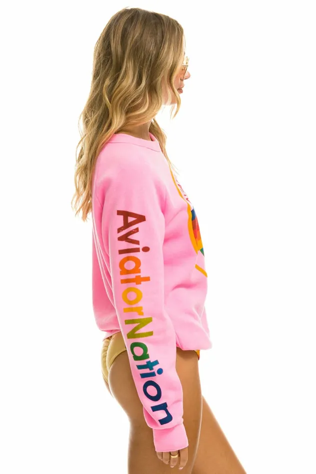 Women AVIATOR NATION SWEATSHIRT 8211 NEON PINK Aviator Nation UnisexCrewSweatshirt Women AVIATOR NATION SWEATSHIRT 8211 NEON PINK Aviator Nation UnisexCrewSweatshirt