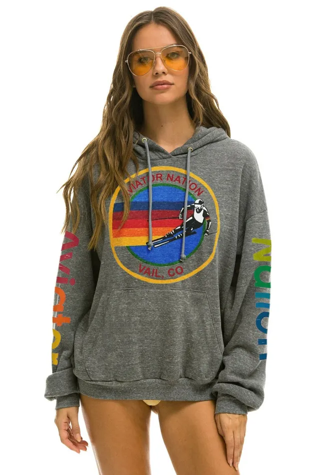 Women AVIATOR NATION VAIL RELAXED PULLOVER HOODIE 8211 HEATHER GREY Aviator Nation Hoodies Women AVIATOR NATION VAIL RELAXED PULLOVER HOODIE 8211 HEATHER GREY Aviator Nation Hoodies