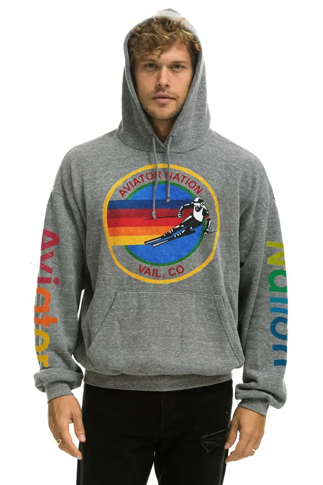Women AVIATOR NATION VAIL RELAXED PULLOVER HOODIE 8211 HEATHER GREY Aviator Nation Hoodies Women AVIATOR NATION VAIL RELAXED PULLOVER HOODIE 8211 HEATHER GREY Aviator Nation Hoodies