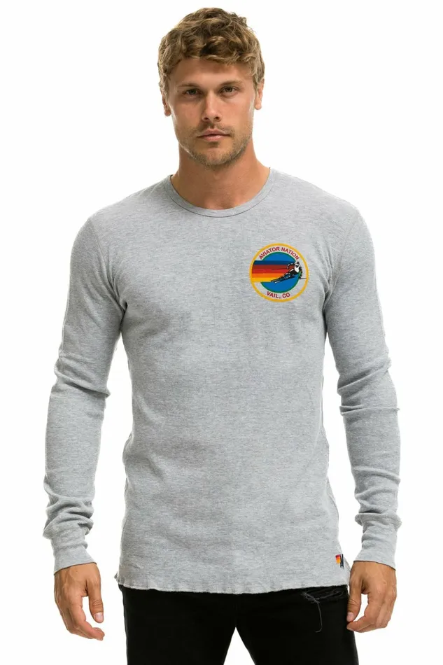 Women AVIATOR NATION VAIL THERMAL 8211 HEATHER GREY Aviator Nation UnisexTees Women AVIATOR NATION VAIL THERMAL 8211 HEATHER GREY Aviator Nation UnisexTees