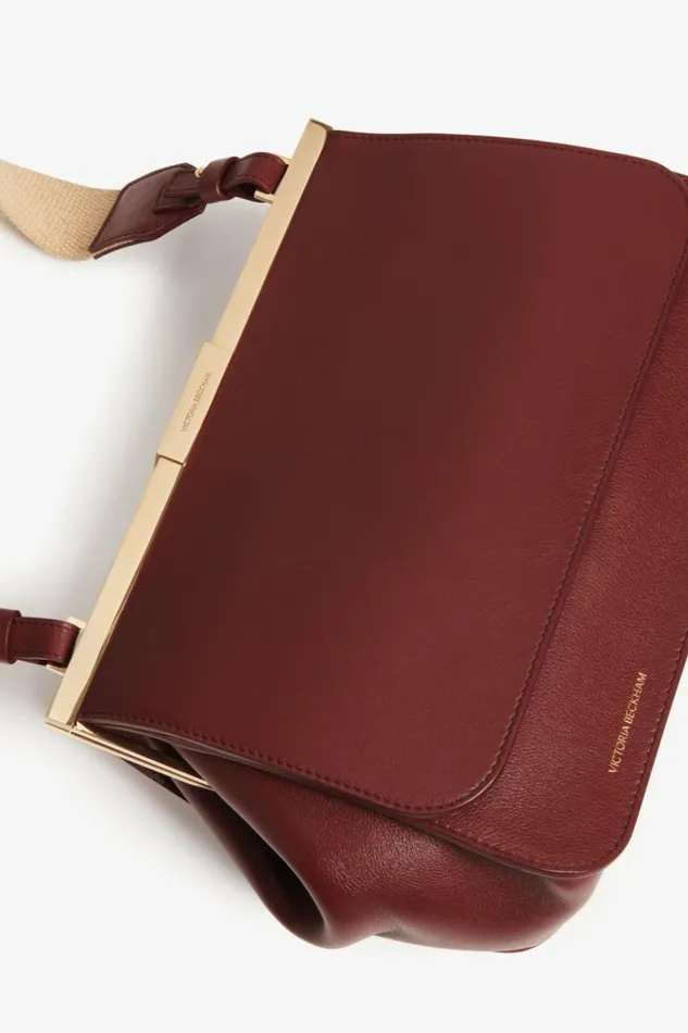 Women Bags Victoria Beckham Frame Satchel Bag In Burgundy Leather
