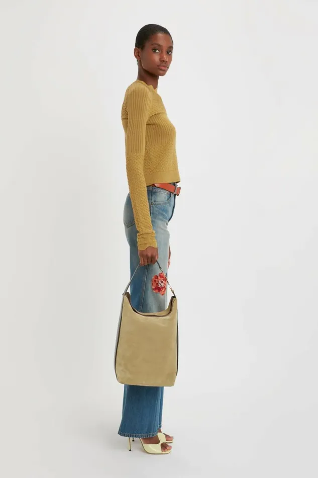 Women Bags Victoria Beckham Large Belt Bag In Lichen Suede