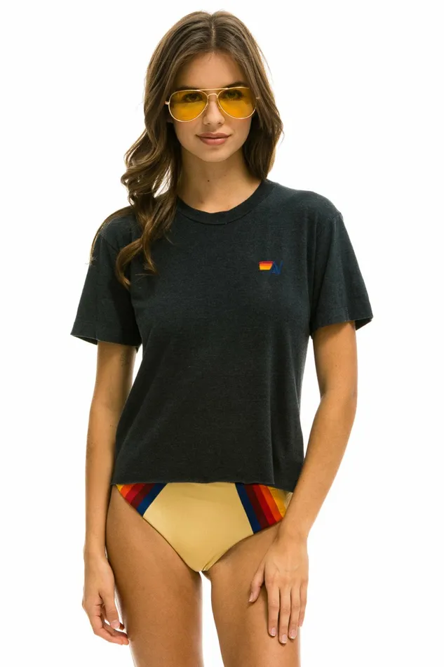 Women BASIC BOYFRIEND TEE 8211 CHARCOAL Aviator Nation UnisexTees