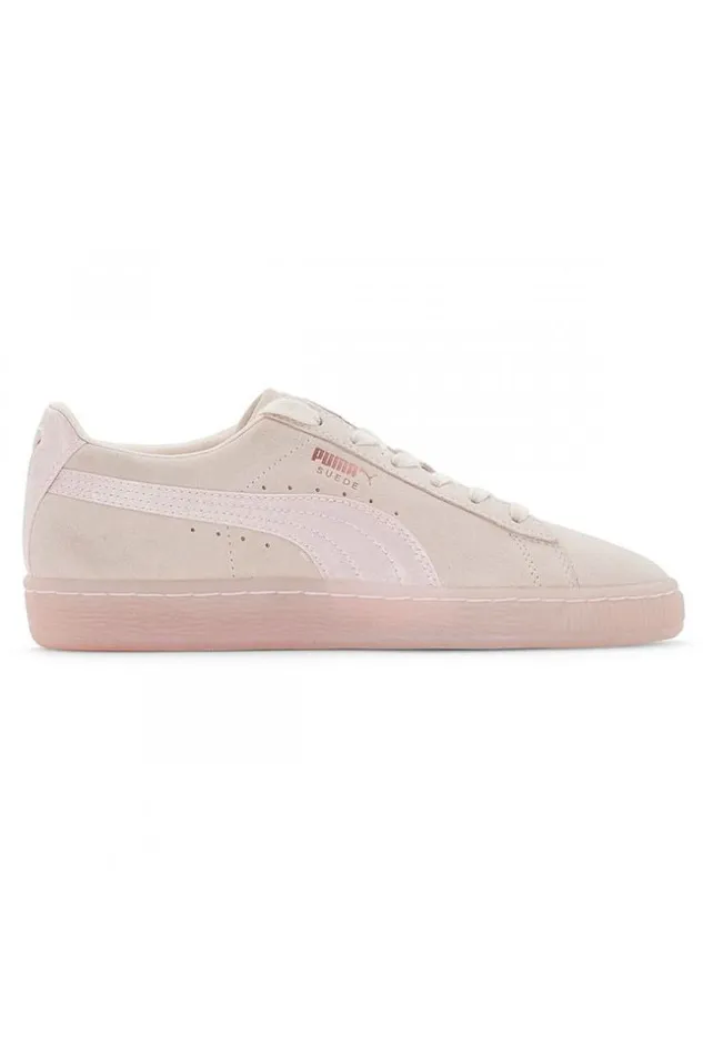 Women Baskets Puma Sude Classic Satin RoseGold Brentiny Paris Sneakers