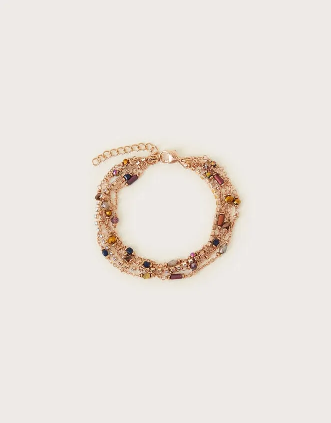 Women Beaded Multi Row Bracelet Monsoon Jewellery and Hair
