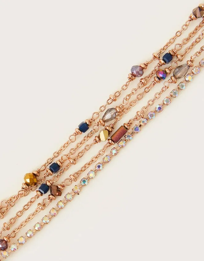 Women Beaded Multi Row Bracelet Monsoon Jewellery and Hair