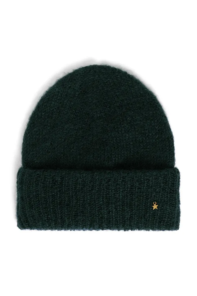 Women Beanie Hat Chami Toundra Bonnet Mohair Vert Fonc Des Petits Hauts Scarves and Beanies