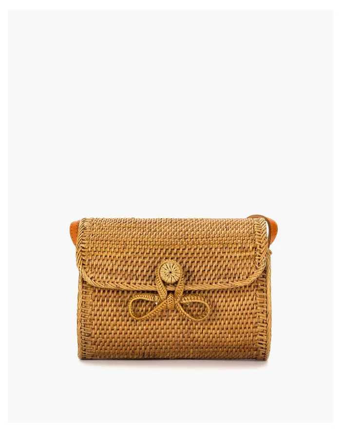 Women Bembien Lily Rattan Crossbody Bag Natural Madewell Crossbody Bags