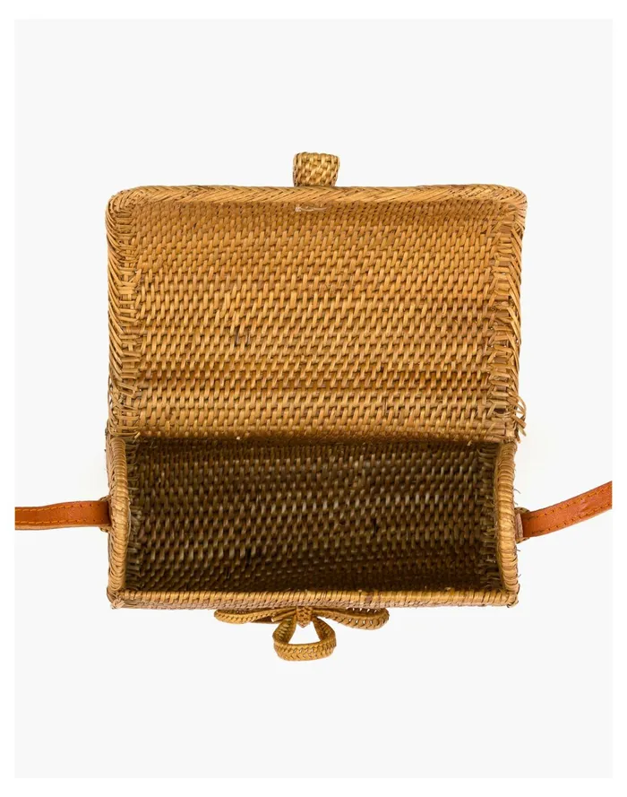 Women Bembien Lily Rattan Crossbody Bag Natural Madewell Crossbody Bags