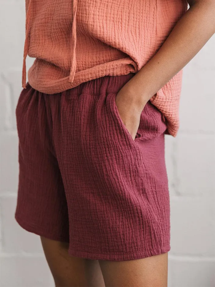Women Beru 8211 Cherry Red TWOTHIRDS Shorts