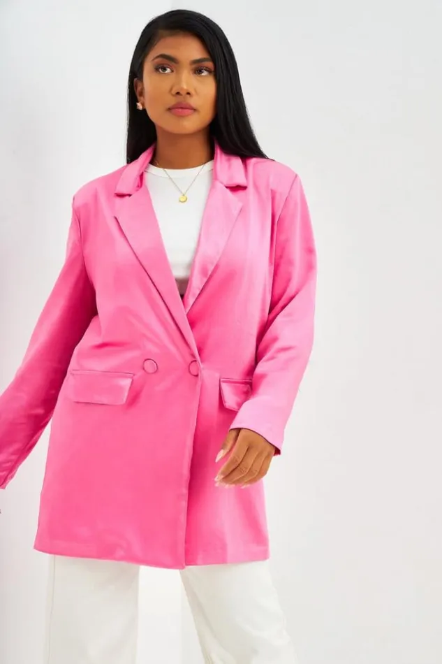 Women Blaze Pink Brentiny Paris Jackets
