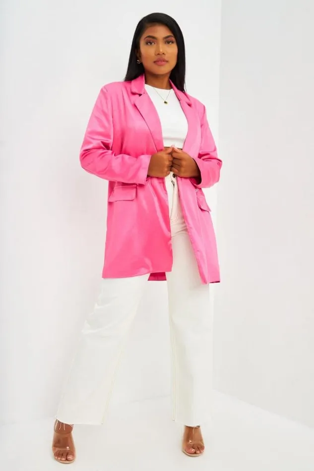 Women Blaze Pink Brentiny Paris Jackets
