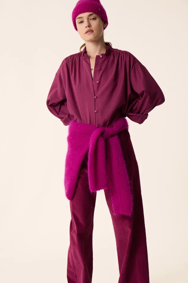 Women Blouse Rudy Bruyere Blouse Coton Violette Des Petits Hauts Blouses Shirts and Tops