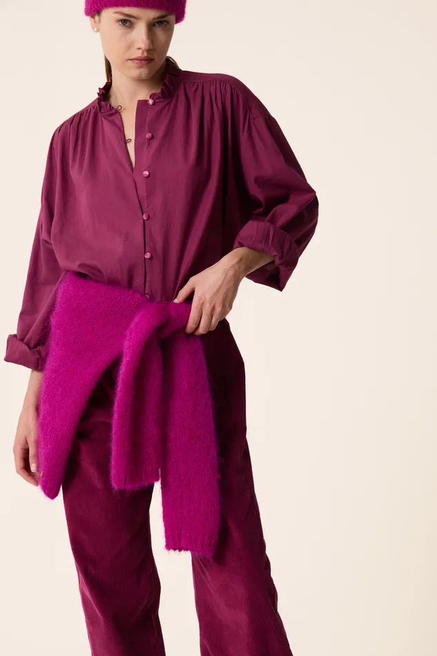 Women Blouse Rudy Bruyere Blouse Coton Violette Des Petits Hauts Blouses Shirts and Tops