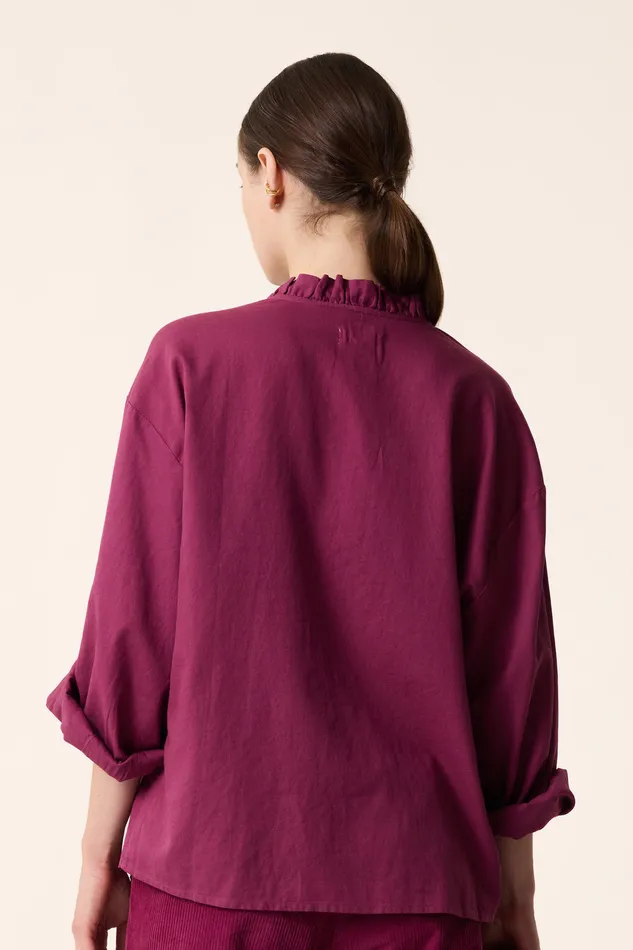 Women Blouse Rudy Bruyere Blouse Coton Violette Des Petits Hauts Blouses Shirts and Tops