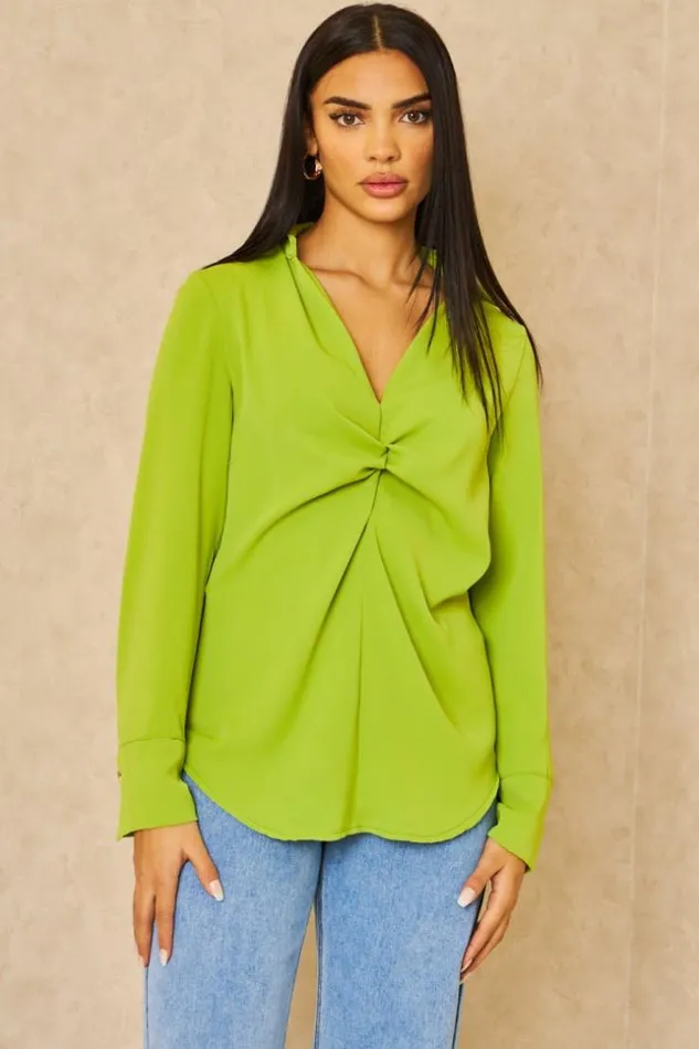 Women Blouse Vert Clair Dcollet V Rabat Vertclair Brentiny Paris Shirts and Blouses