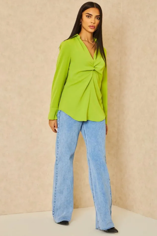 Women Blouse Vert Clair Dcollet V Rabat Vertclair Brentiny Paris Shirts and Blouses Women Blouse Vert Clair Dcollet V Rabat Vertclair Brentiny Paris Shirts and Blouses