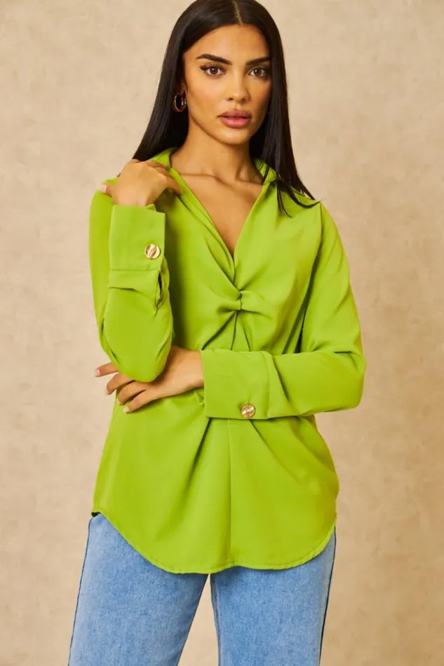 Women Blouse Vert Clair Dcollet V Rabat Vertclair Brentiny Paris Shirts and Blouses Women Blouse Vert Clair Dcollet V Rabat Vertclair Brentiny Paris Shirts and Blouses