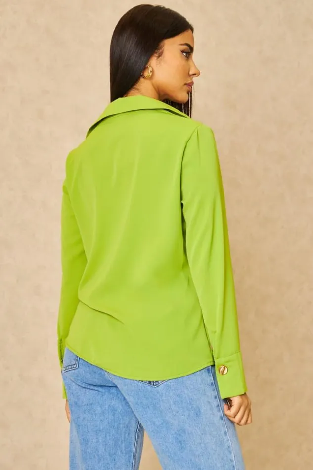 Women Blouse Vert Clair Dcollet V Rabat Vertclair Brentiny Paris Shirts and Blouses Women Blouse Vert Clair Dcollet V Rabat Vertclair Brentiny Paris Shirts and Blouses