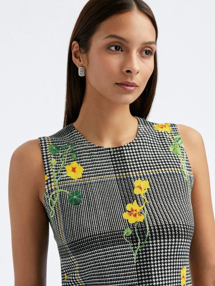 Women Blouses and Knits Oscar De La Renta Nasturtium Plaid Printed Tank Ivory Multi Women Blouses and Knits Oscar De La Renta Nasturtium Plaid Printed Tank Ivory Multi