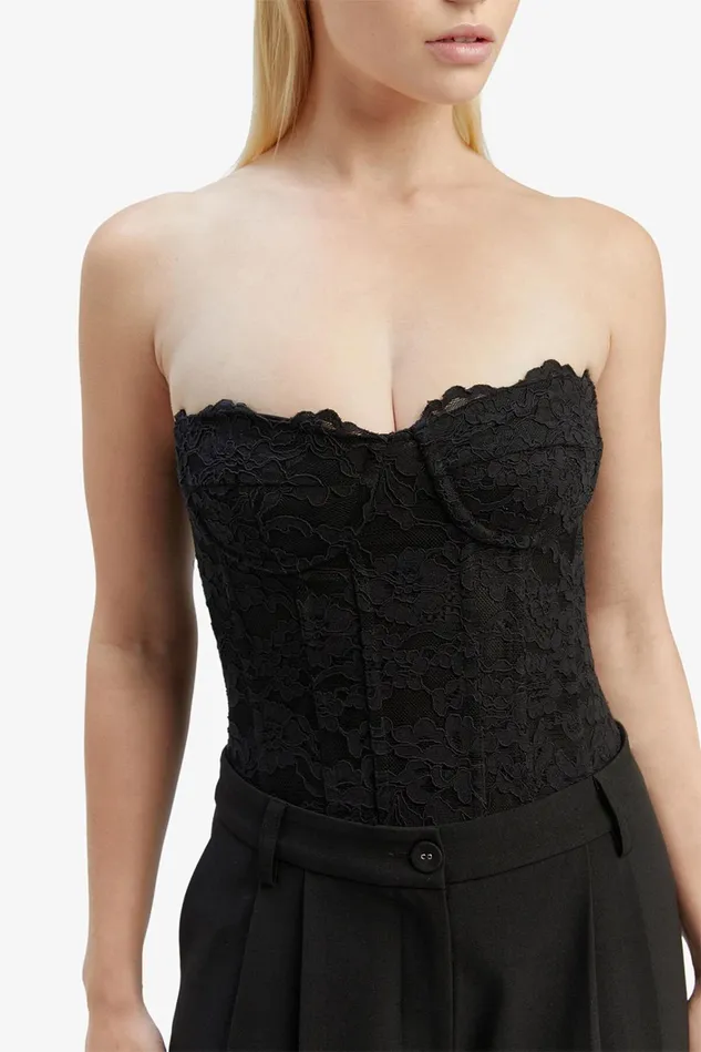 Women Bodysuits Bardot Oskar Bodysuit In Black Black Women Bodysuits Bardot Oskar Bodysuit In Black Black